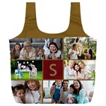 Personalized Initial 6 Photo Recycle Bag Full Print Recycle Bag (XXXL) Front
