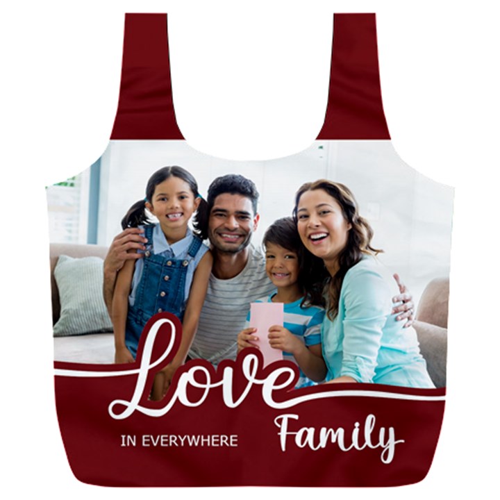 Personalized Love Family Photo Recycle Bag Full Print Recycle Bag (XXXL)