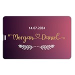 Personalized Name Any Text Couple Wedding Memories Gift Name Card Style USB Flash Drive Name Card Style USB Flash Drive Back