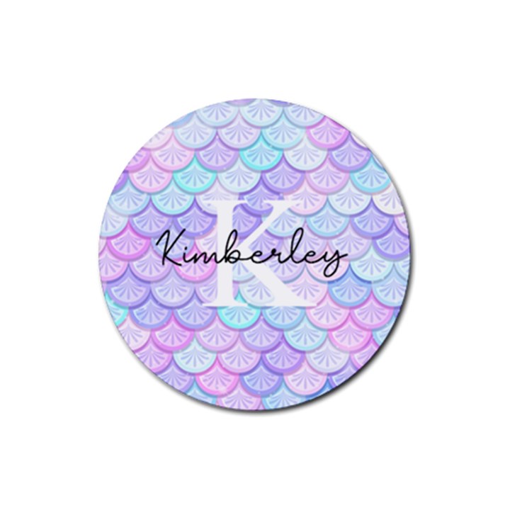 Personalized Mermaid Name Rubber Coaster (Round) Rubber Coaster (Round)