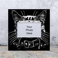 Schwarz Katze Punk White Box Photo Frame 4  X 6 
