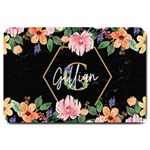 Personalized Flower Marble Initial Name Doormat Large Doormat 30 x20  Door Mat