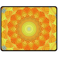 Sunshine Sunny Sun Abstract Yellow Fleece Blanket (medium)