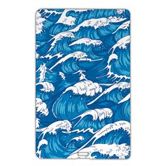 Storm Waves Seamless Pattern Raging Ocean Water Sea Wave Vintage Japanese Storms Print Illustration Name Card Style Usb Flash Drive