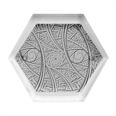 One Church Window Apophysis Art Fractal Hexagon Wood Jewelry Box