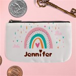 Personalized Rainbow Name Any Text Large Coin Purse Large Coin Purse Front