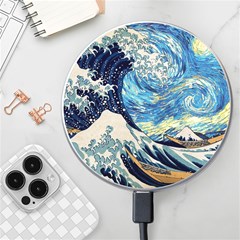 The Great Wave Of Kanagawa Painting Wireless Fast Charger(white)