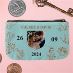 Personalized Married Save th Date Photo Name Any Text Large Coin Purse Large Coin Purse Back