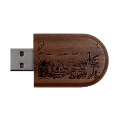 Grateful Dead Golden Road Wood Oval Usb Flash Drive