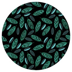 Leaves Pattern Abstract Blade Round Trivet