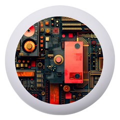 Tech Technology Pattern Dento Box With Mirror