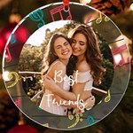 Personalized Name Photo Music UV Print Acrylic Ornament Round UV Print Acrylic Ornament Round Front