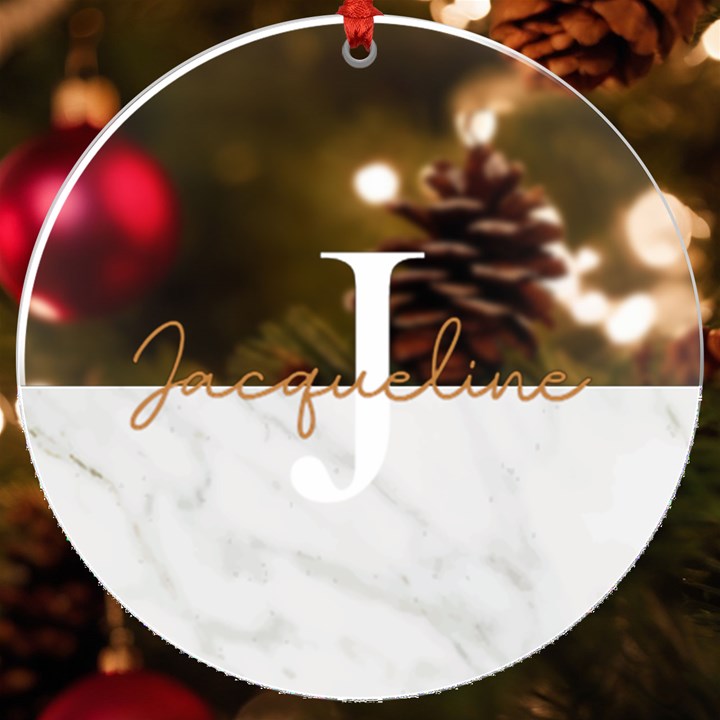 Personalized Name Half Mable UV Print Acrylic Ornament Round UV Print Acrylic Ornament Round