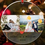 Personalized Name Photo Love Line UV Print Acrylic Ornament Round UV Print Acrylic Ornament Round Front