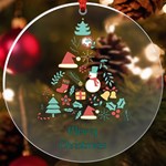 Personalized Name Xmas Tree UV Print Acrylic Ornament Round UV Print Acrylic Ornament Round Front
