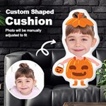 Personalized Photo in Pumpkin Monster2 Cartoon Style Custom Shaped Cushion Cut To Shape Cushion Case Front