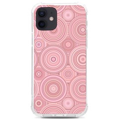 Pink Retro Texture With Circles, Retro Circles Background, Iphone 12/12 Pro Tpu Uv Print Case