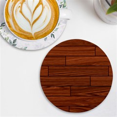 Seamless Wooden Planks Brown Wooden Background Uv Print Round Tile Coaster