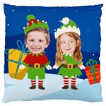 Personalized Photo Elf Christmas Large Cushion Case  Large Cushion Case (Two Sides) Front