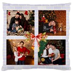 Personalized 4 Photo Christmas Large Cushion Case  Large Cushion Case (Two Sides) Front