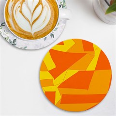 Pattern Abstract Triangle Simple Uv Print Round Tile Coaster