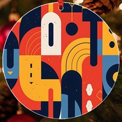 Abstract Pattern Uv Print Acrylic Ornament Round