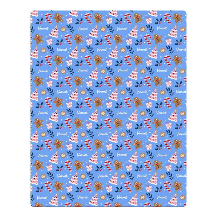 Personalized Christmas Name Any Text Two Sides Premium Plush Fleece Blanket Two Sides Premium Plush Fleece Blanket (Large)
