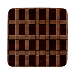 Modern Art Geometric Pattern In Red Hues Square Wood Guitar Pick Holder Case And Picks Set