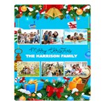 Personalized Christmas Photo Name Any Text Two Sides Premium Plush Fleece Blanket Two Sides Premium Plush Fleece Blanket (Large) 80 x60  Blanket Back