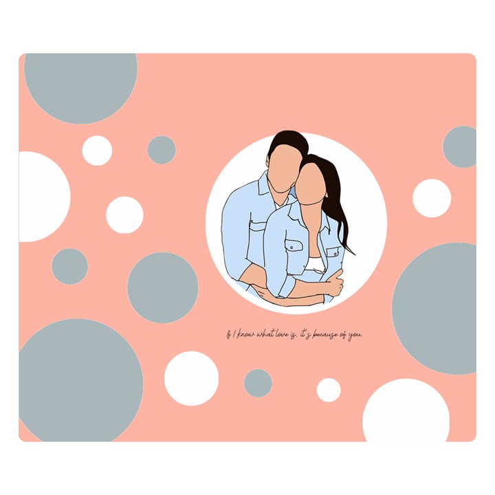 Personalized Lover Hand Draw Style Premium Plush Fleece Blanket (Small)