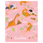 Personalized Baby Dinosaur Blanket Premium Plush Fleece Blanket (Medium) 60 x50  Blanket Front
