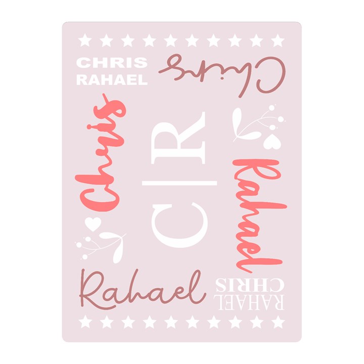 Personalized Name Wedding Family Love Two Sides Premium Plush Fleece Blanket (Mini)