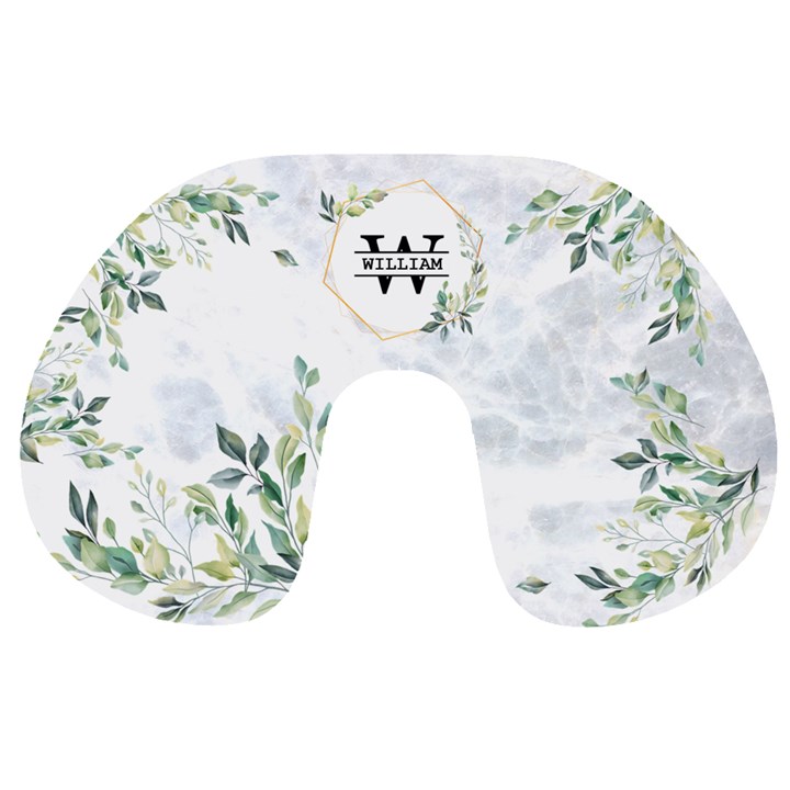 Personalized Initial Name Floral Travel Neck Pillow Travel Neck Pillow