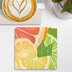 Citrus Fruit Healthy Vitamin Uv Print Square Tile Coaster 