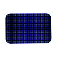 Blue Tartan Plaid 1 Open Lid Metal Box (silver)  