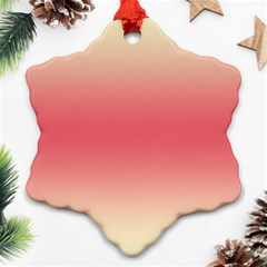 Cream Yellow To Crimson Red Bilinear Gradient Ornament (snowflake)