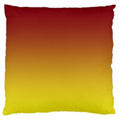 Burgundy Red To Electric Yellow Linear Gradient Large Cushion Case (one Side)