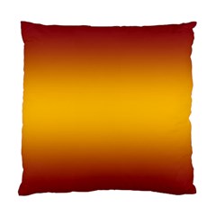 Burgundy Red To Amber Orange Bilinear Gradient Standard Cushion Case (one Side)