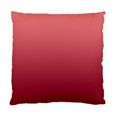 Coral Pink To Burgundy Red Linear Gradient Standard Cushion Case (one Side)