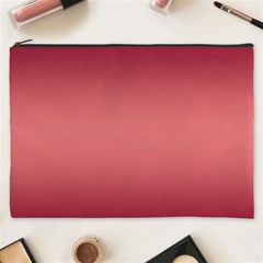 Burgundy Red To Coral Pink Bilinear Gradient Cosmetic Bag (xxxl)