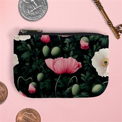 Poppy Flower Plant Petals Bloom Mini Coin Purse