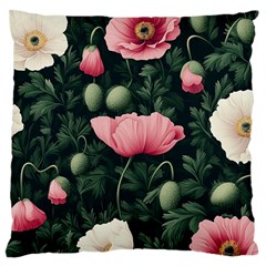 Poppy Flower Plant Petals Bloom Large Cushion Case (two Sides)