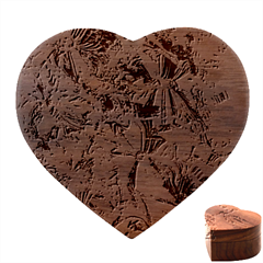 Blue Blend Heart Wood Jewelry Box