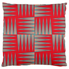 Zigzag Pattern Chevron Red Large Cushion Case (one Side)