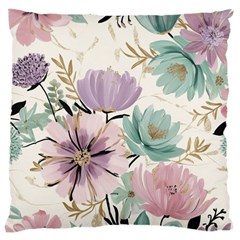 Flowers Pattern Floral Large Cushion Case (two Sides)