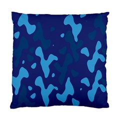 Blue Camouflage Pattern Standard Cushion Case (two Sides)