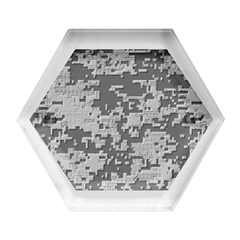 Blue, Camouflage, Cool, Navy, New, Pattern Hexagon Wood Jewelry Box