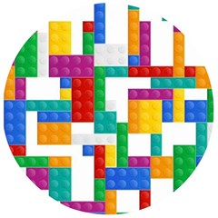 Colorful Bricks, Bricks, Colorful Wooden Bottle Opener (round)