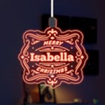 Personalized  Xmas Pattern Sign LED Acrylic Ornament Front