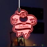 Personalized Santa LED Acrylic Ornament Front